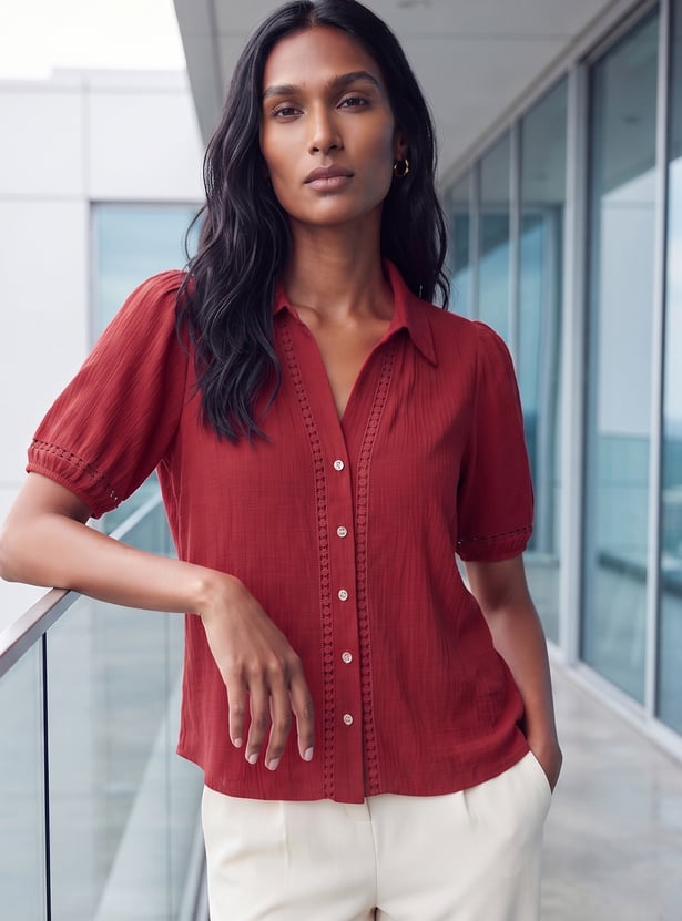 CODE Textured Regular Shirt
