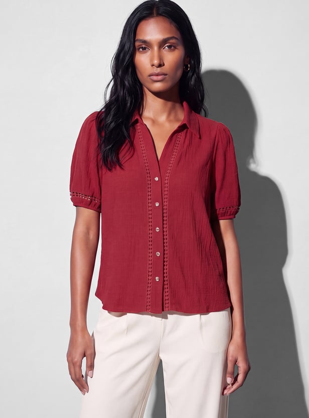 CODE Textured Regular Shirt