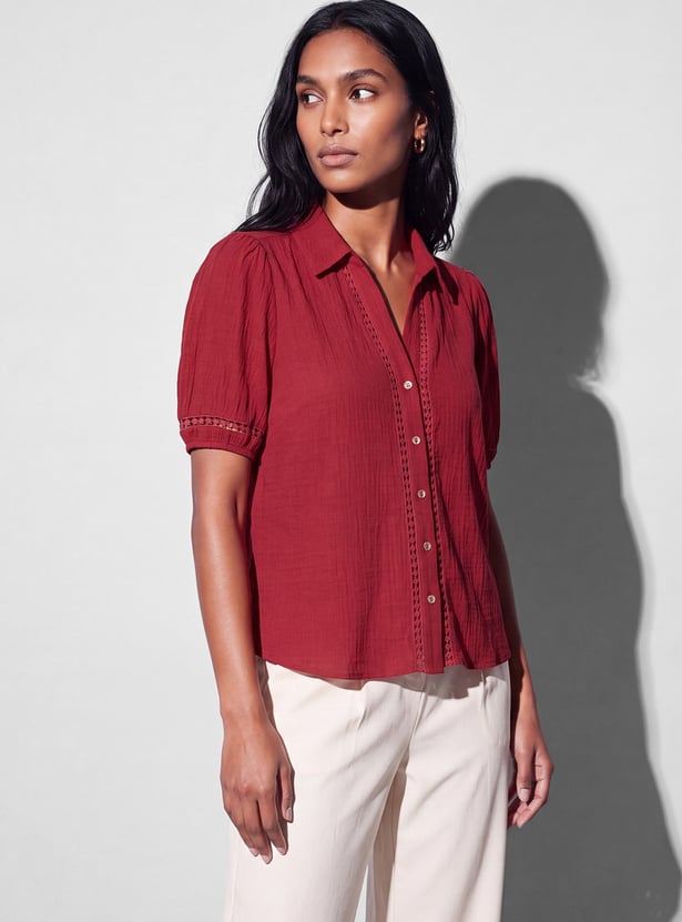 CODE Textured Regular Shirt