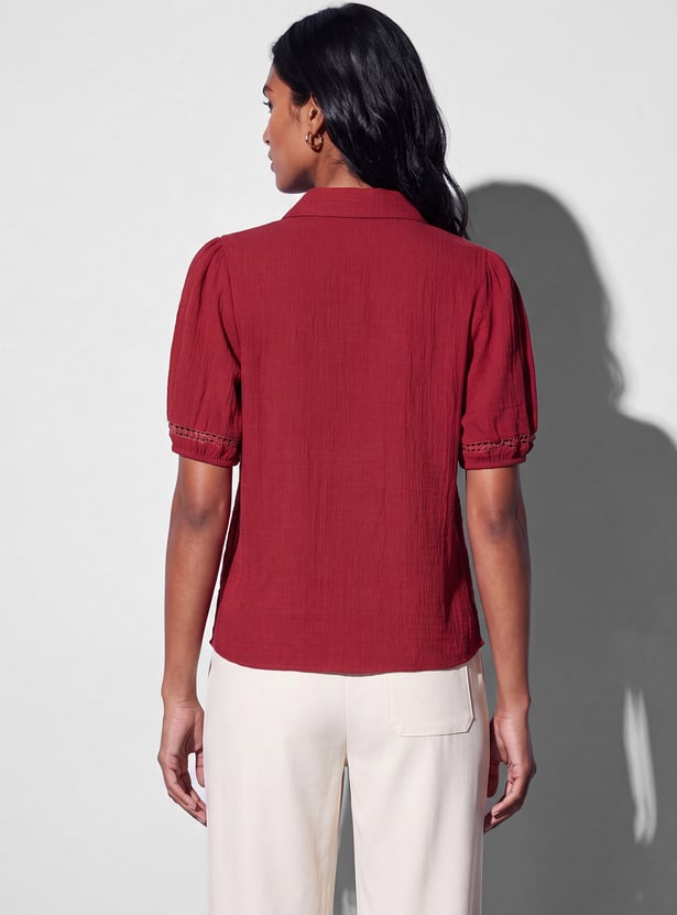 CODE Textured Regular Shirt
