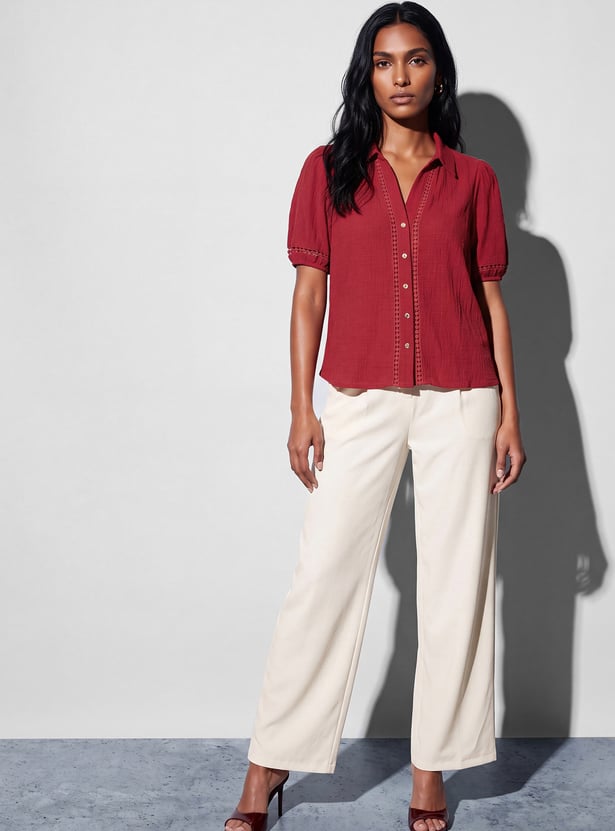 CODE Textured Regular Shirt
