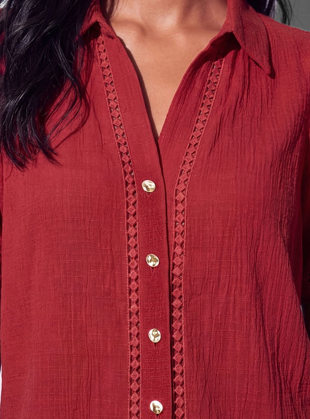 CODE Textured Regular Shirt