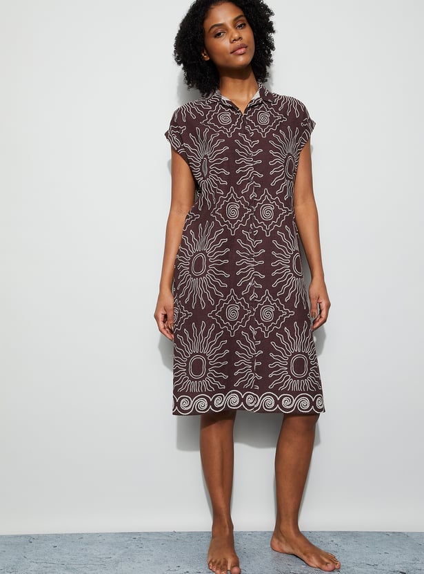 GINGER Printed Nigh Dress