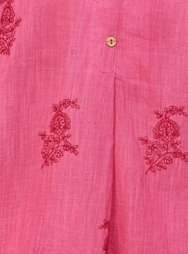 SPAN Embroidered Straight Kurta Set