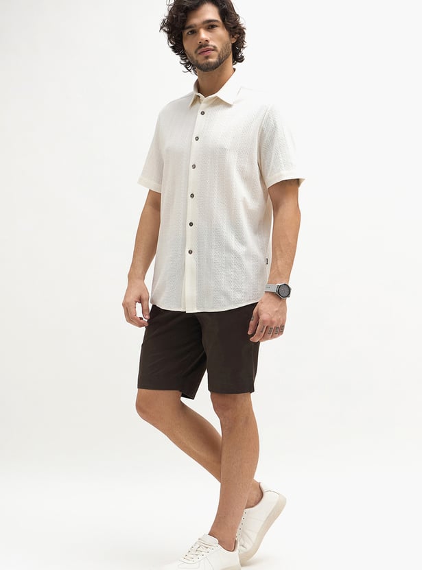 FAHRENHEIT Textured Regular Fit Shirt