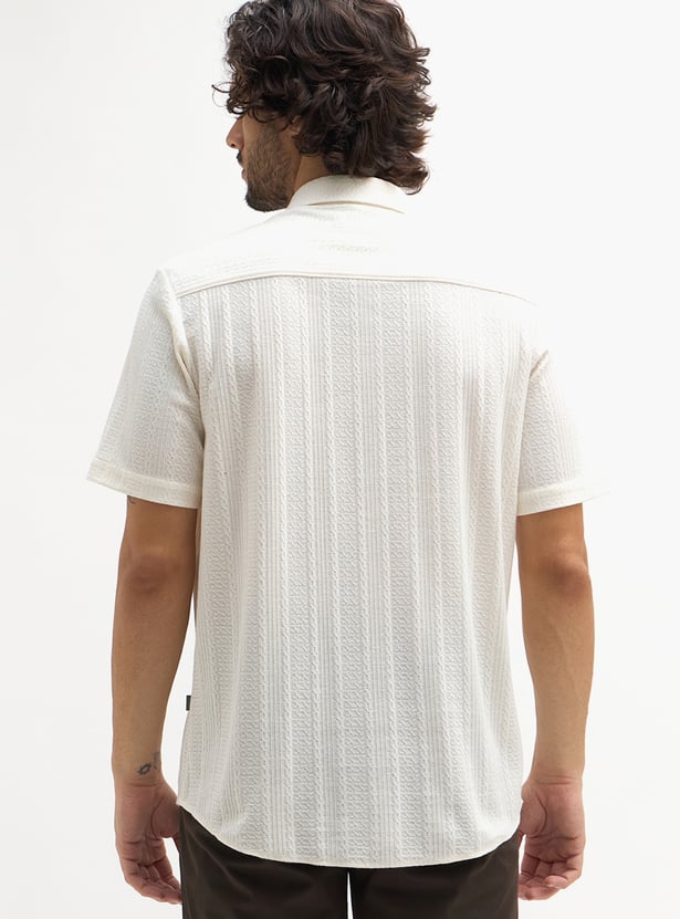 FAHRENHEIT Textured Regular Fit Shirt