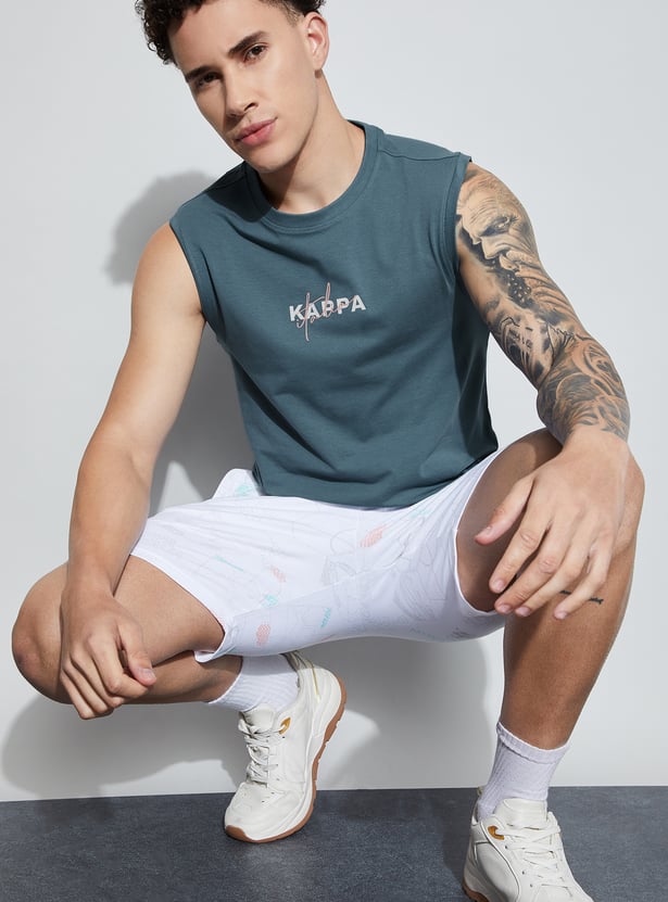 KAPPA Printed Sleeveless Crew Neck T-shirt