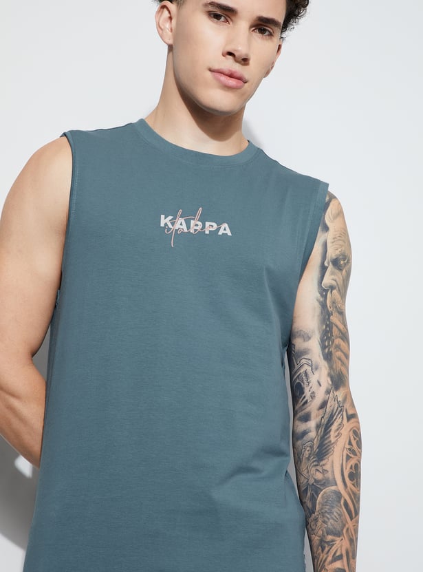 KAPPA Printed Sleeveless Crew Neck T-shirt