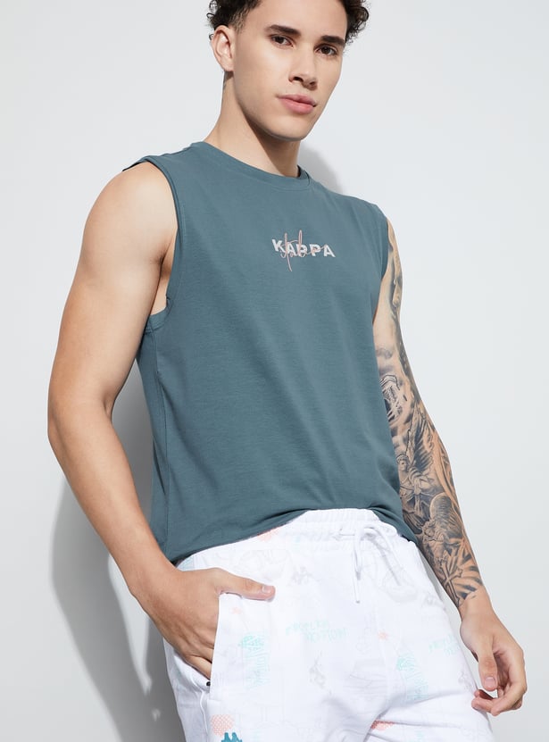 KAPPA Printed Sleeveless Crew Neck T-shirt