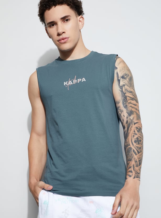 KAPPA Printed Sleeveless Crew Neck T-shirt
