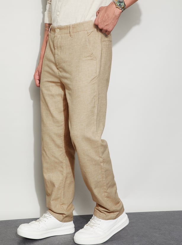 CODE UNWIND Solid Regular Fit Trousers