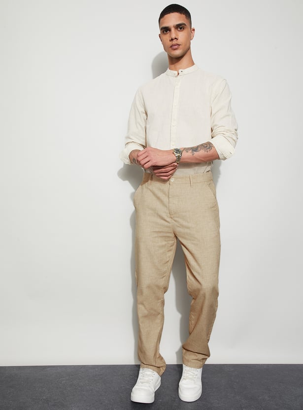 CODE UNWIND Solid Regular Fit Trousers
