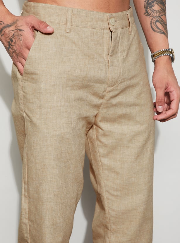 CODE UNWIND Solid Regular Fit Trousers