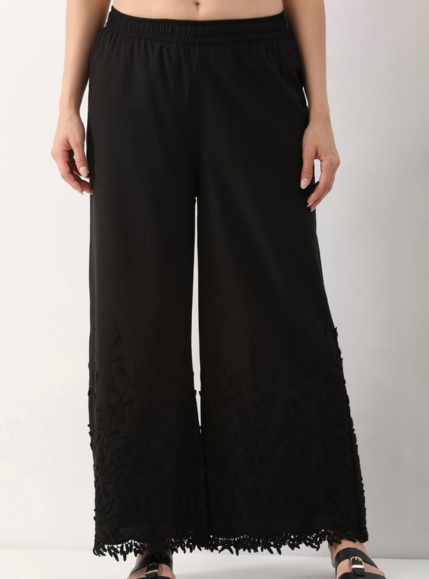 BIBA Embroidered Palazzos