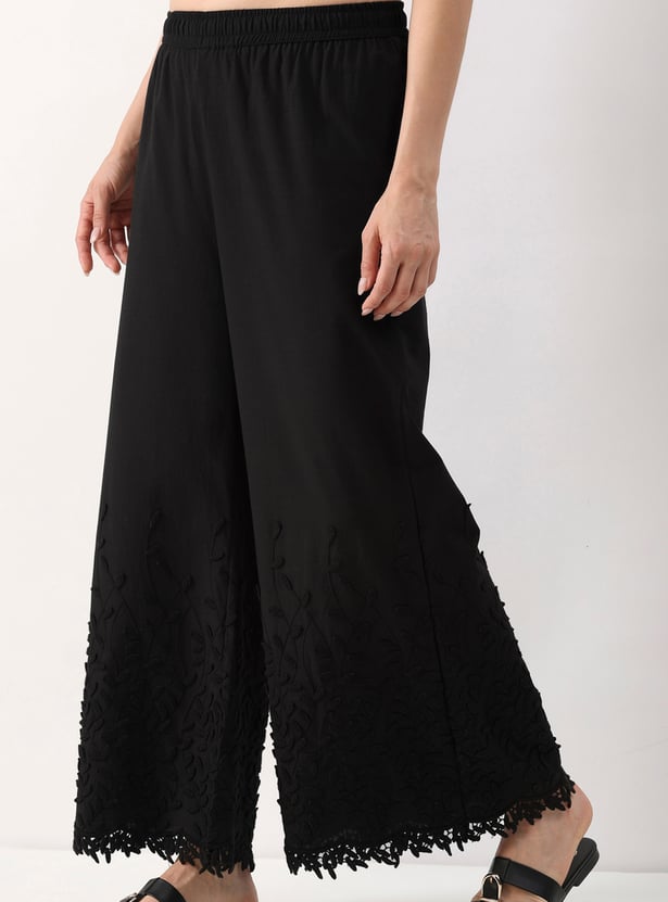 BIBA Embroidered Palazzos