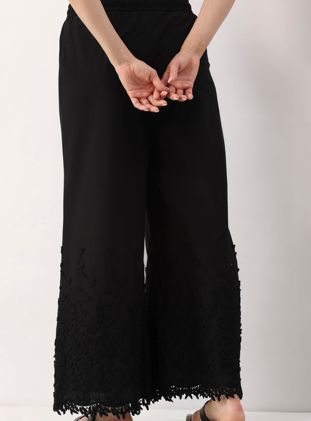 BIBA Embroidered Palazzos