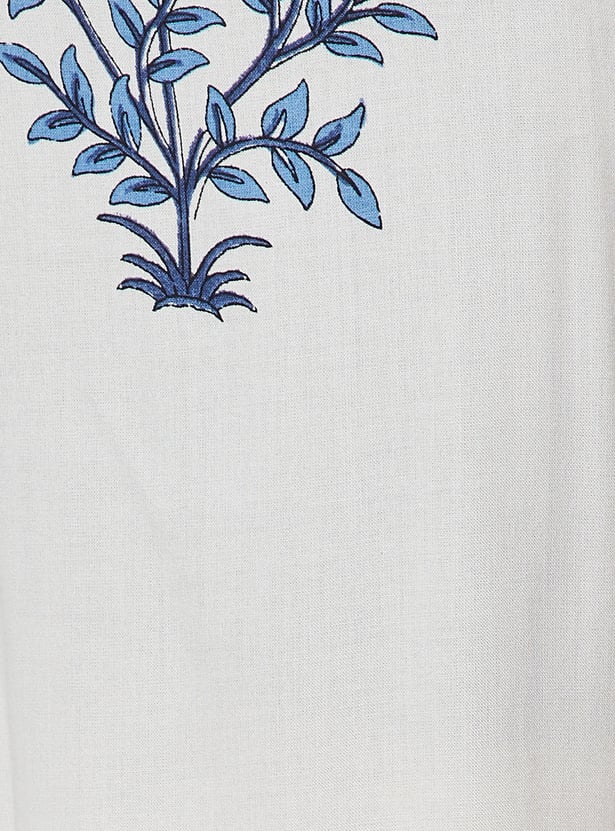 MELANGE Floral Print A-line Kurta Set