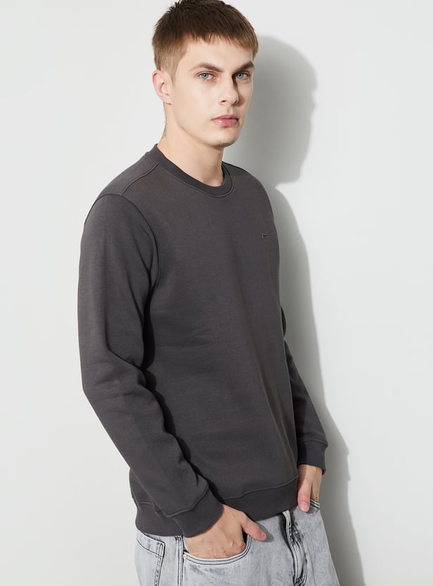FAME FOREVER Solid Sweatshirt