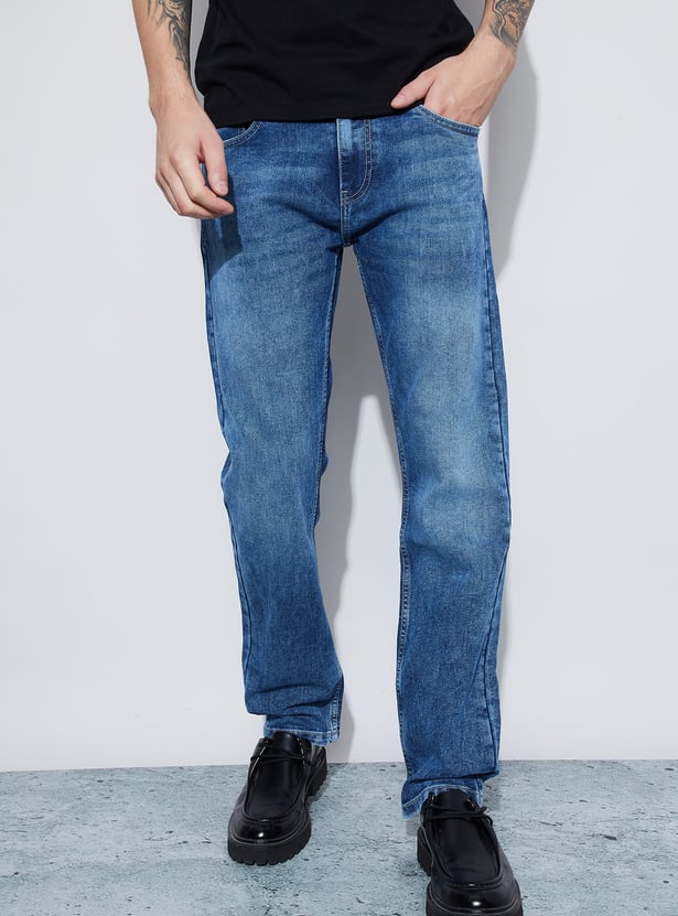 DENIMIZE Stonewashed Slim Straight Jeans