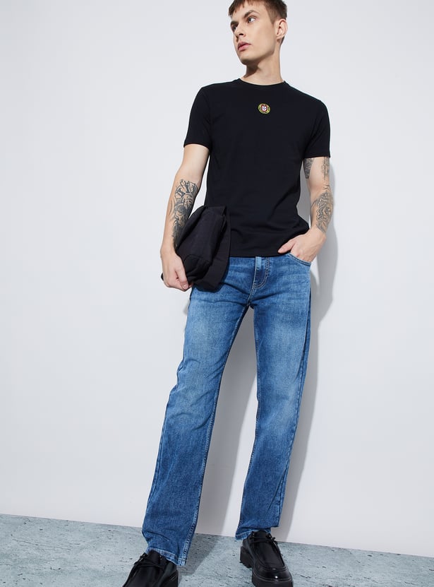 DENIMIZE Stonewashed Slim Straight Jeans