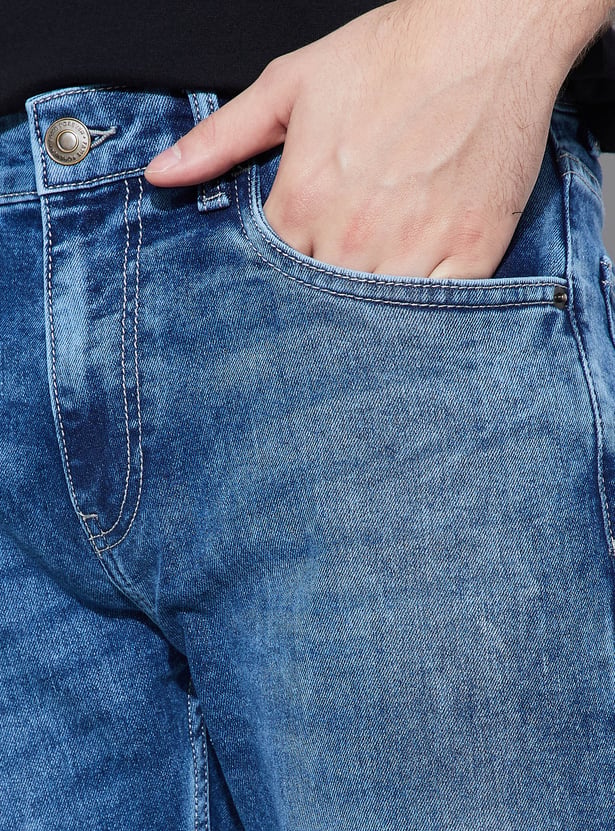 DENIMIZE Stonewashed Slim Straight Jeans