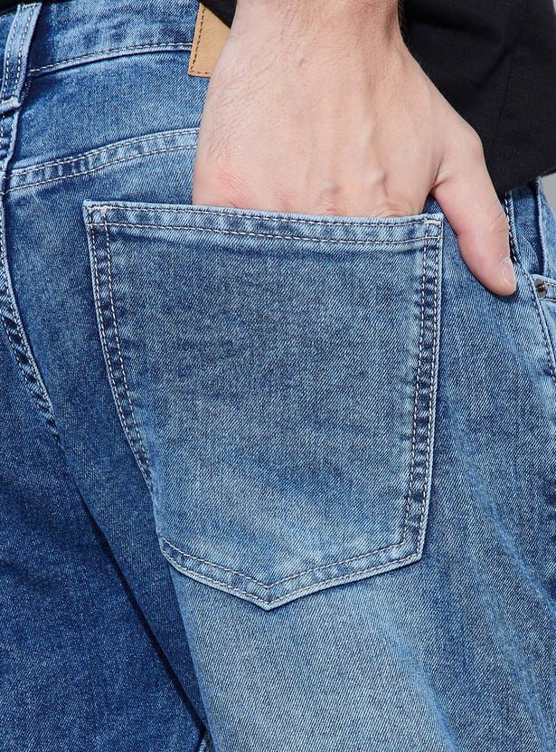 DENIMIZE Stonewashed Slim Straight Jeans