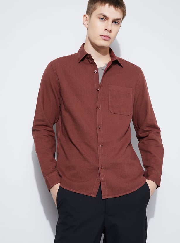 FAME FOREVER Solid Smart Fit Shirt