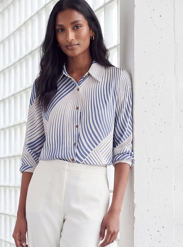 CODE Striped Regular Fit Shirt
