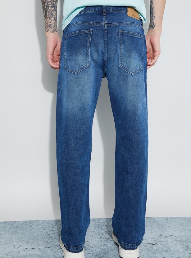 DENIMIZE Washed Regular Straight Jeans