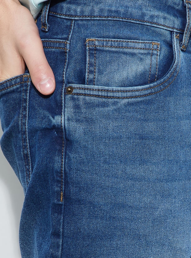DENIMIZE Washed Regular Straight Jeans