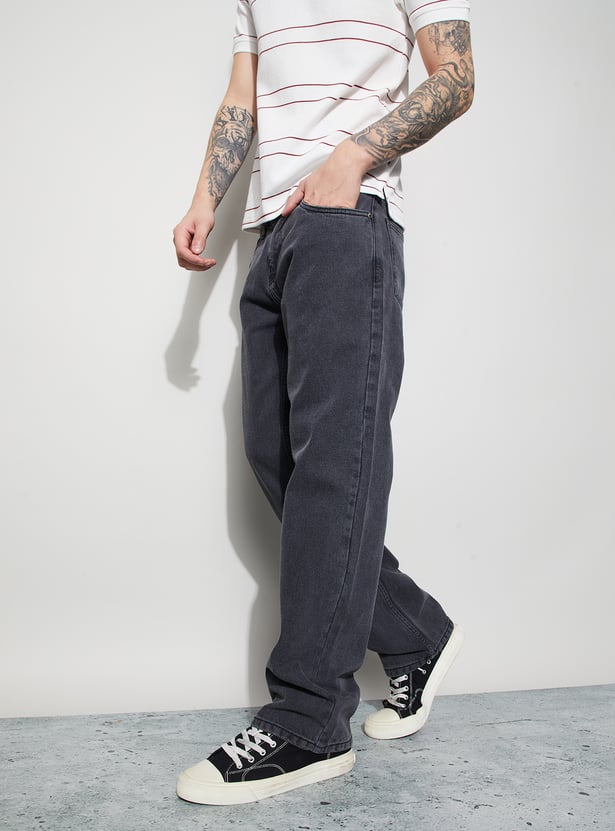 DENIMIZE Washed Regular Straight Jeans