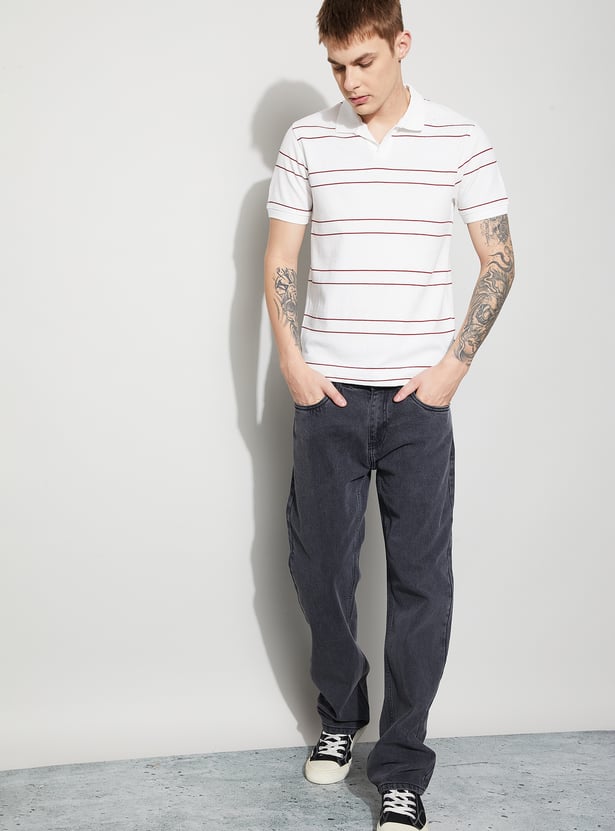 DENIMIZE Washed Regular Straight Jeans