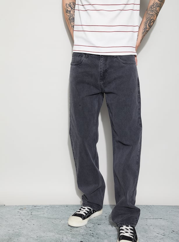 DENIMIZE Washed Regular Straight Jeans