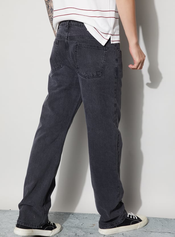 DENIMIZE Washed Regular Straight Jeans