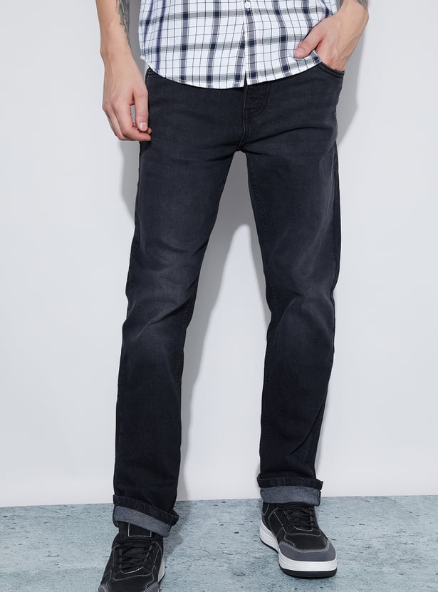 DENIMIZE Washed Slim Straight Jeans