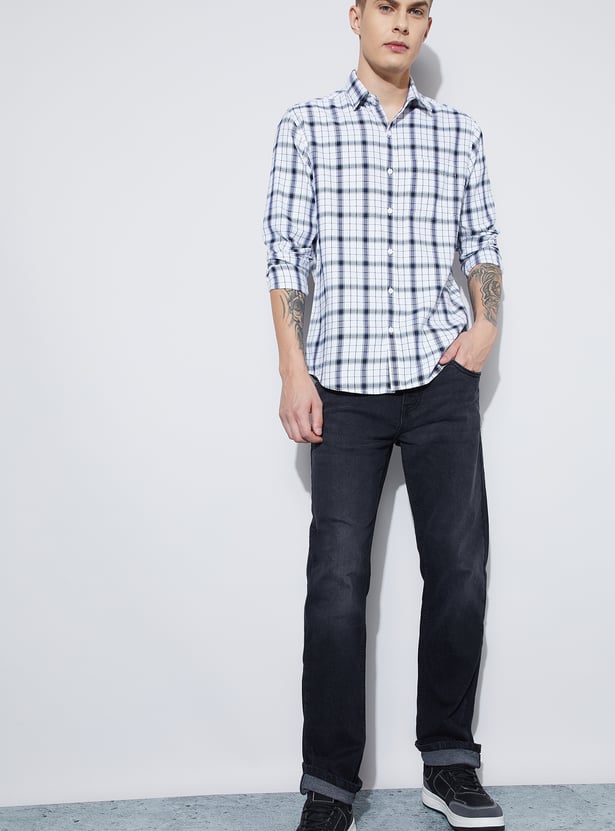DENIMIZE Washed Slim Straight Jeans