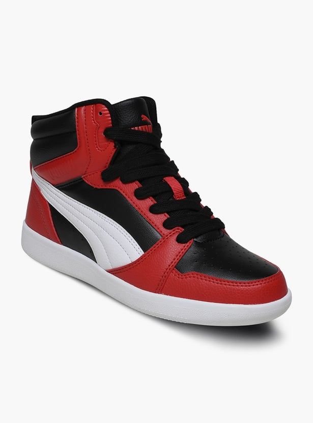 PUMA Boys Colourblock High-Top Sneakers