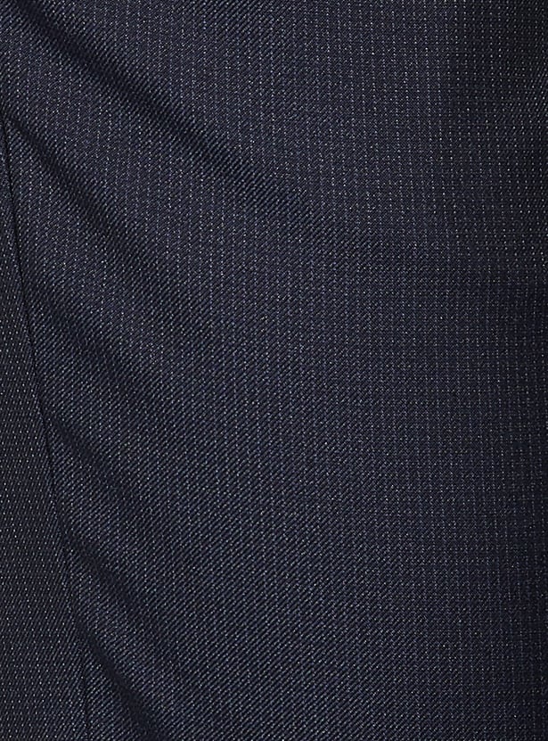 CODE Solid Regular Fit Formal Trousers