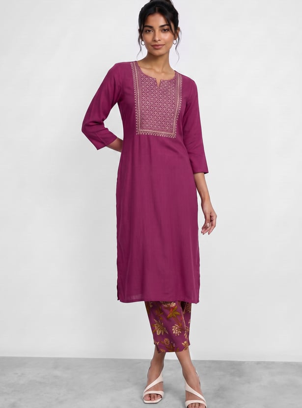 MELANGE Embroidered Kurta Set