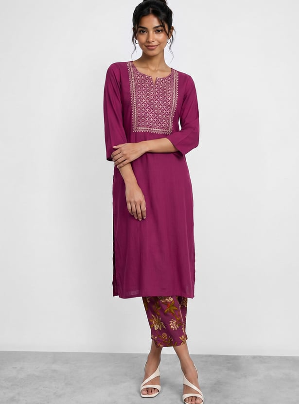 MELANGE Embroidered Kurta Set