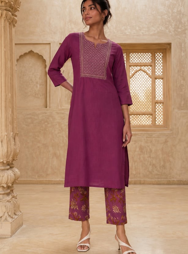 MELANGE Embroidered Kurta Set