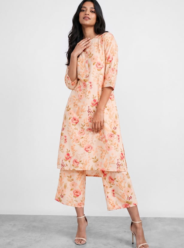 MELANGE Floral Print Kurta Set