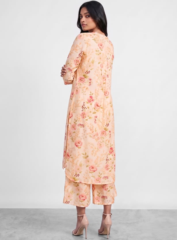 MELANGE Floral Print Kurta Set