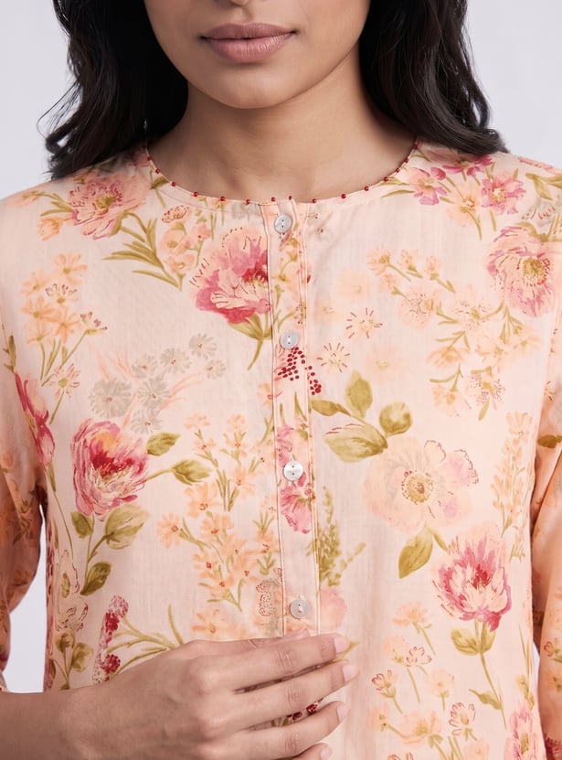MELANGE Floral Print Kurta Set