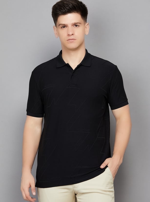 ALLEN SOLLY Solid Polo T-shirt