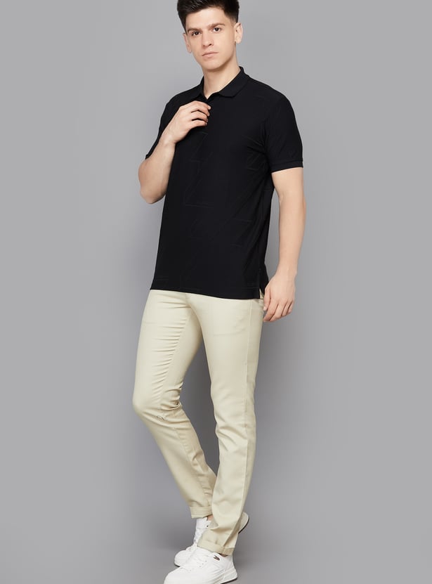 ALLEN SOLLY Solid Polo T-shirt