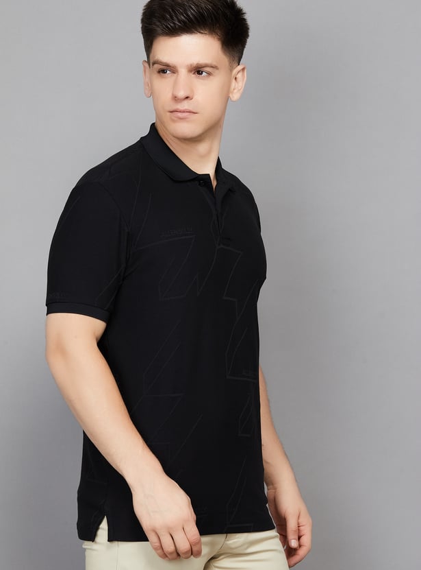ALLEN SOLLY Solid Polo T-shirt