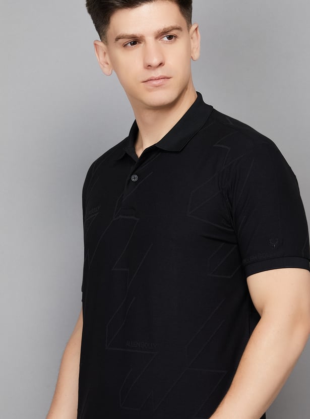 ALLEN SOLLY Solid Polo T-shirt