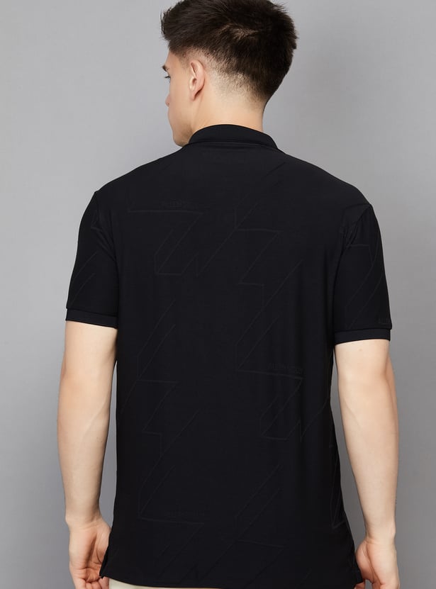 ALLEN SOLLY Solid Polo T-shirt