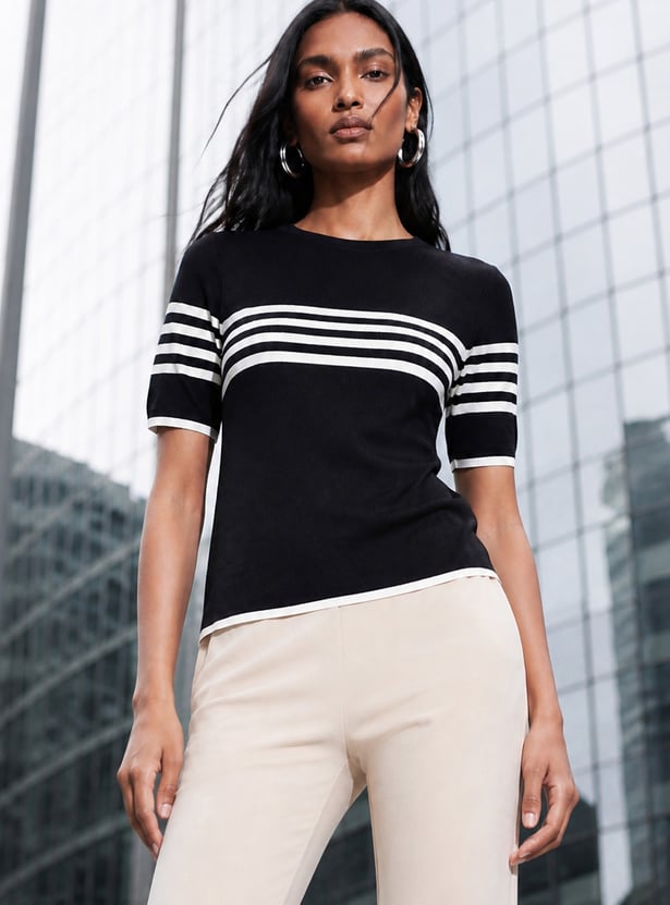 CODE CLASSIC Knit Striped Top